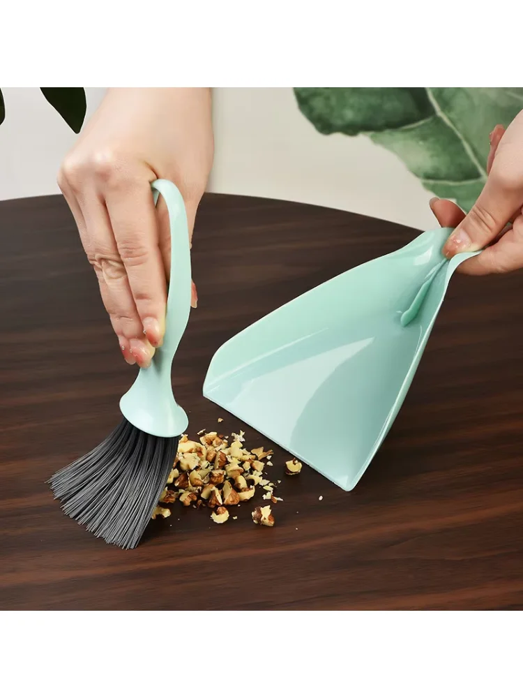 2Set Drawer and Desktop Cleaning Brush Mini Dustpan and Broom Set Dining Table Keyboard Brush Desktop Small Gap Brush