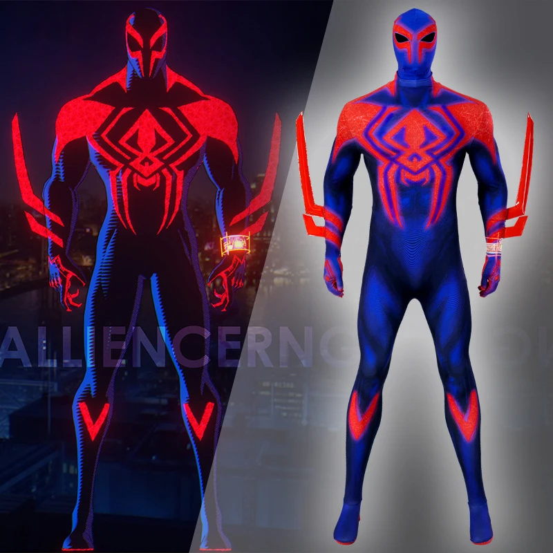 2023 New Spider-man: Across The Spider-verse 2099 Cosplay Miles Morales Marvel Superhero Spider-man Jumpsuit Live-action Costume