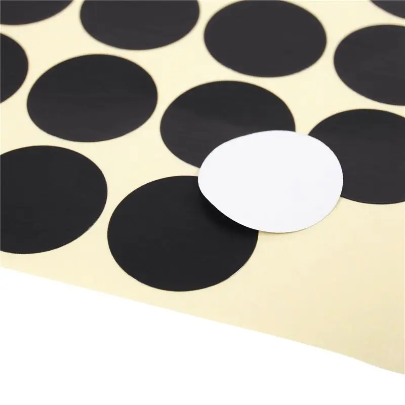 N35R-10Set 19Mm Circles Round Code Stickers Self Adhesive Sticky Labels Black