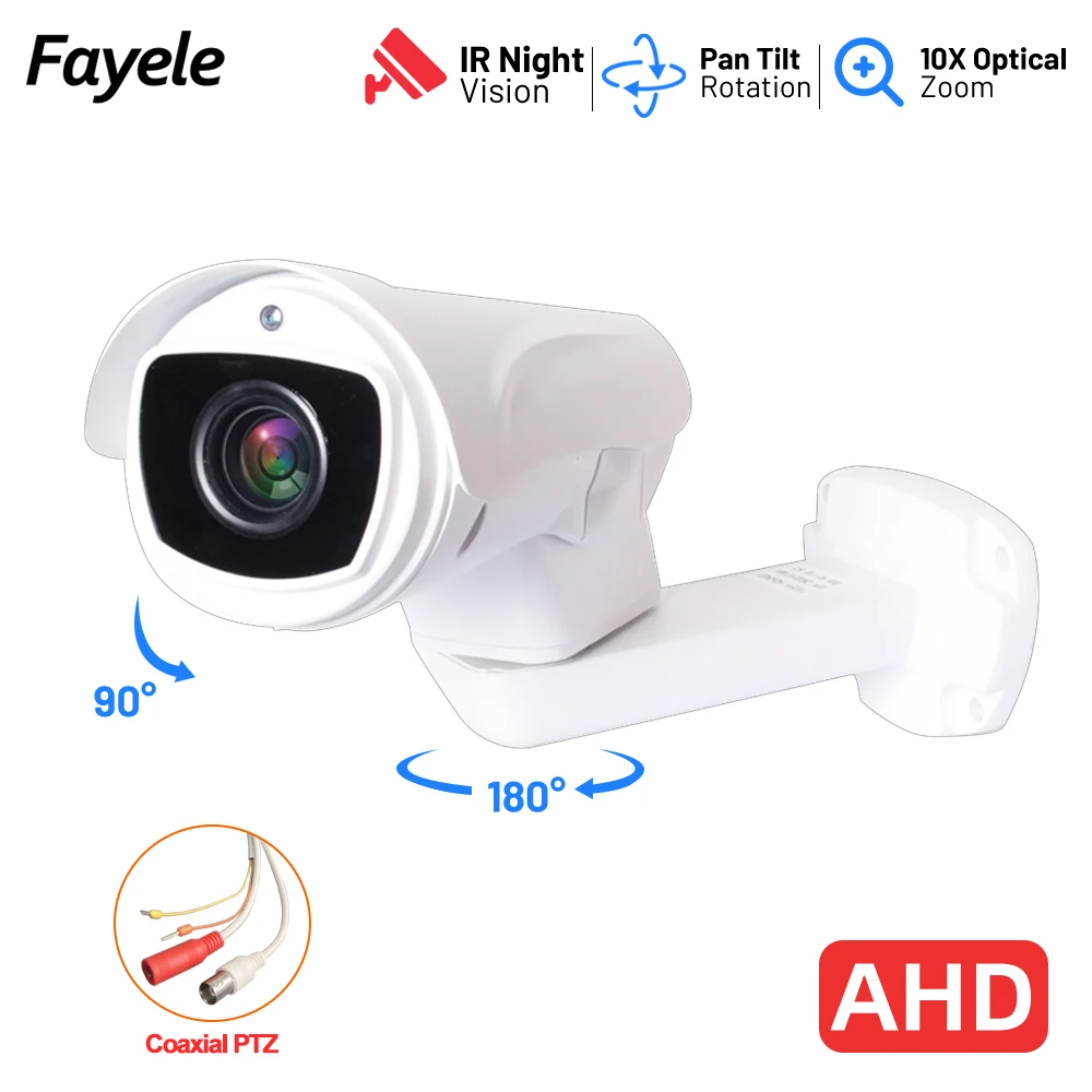 

Home Security AHD 1080P PTZ Camera CVI TVI CVBS 4IN1 Analog 2MP 5MP Pan Tilt Bullet Camera 10X Optical Zoom 4X IP66 Waterproof