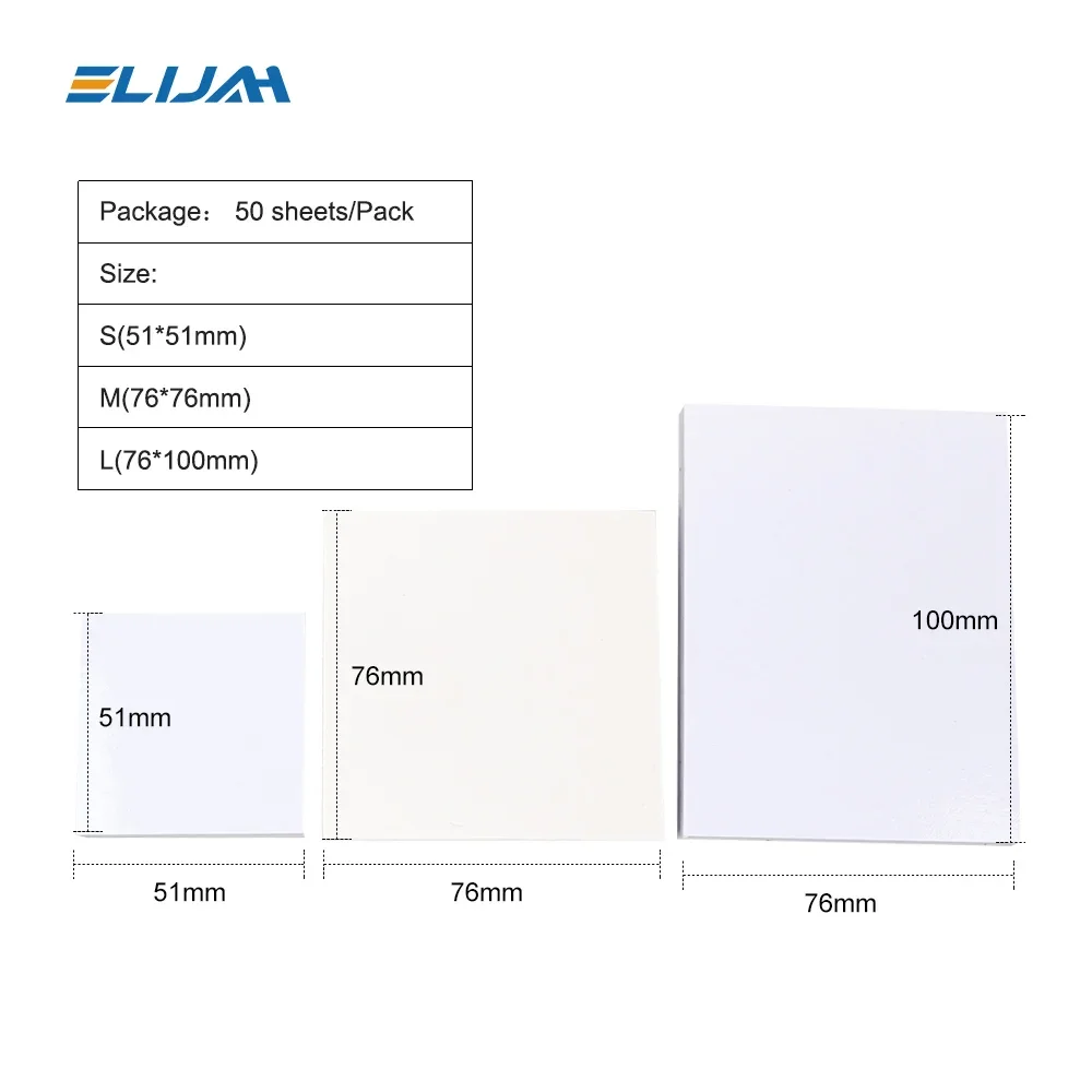 ELIJAH Disposable Dental Lab Mixing Paper S/M/L  Composite  50 Sheets Cement Powder Pad Paper Denture Lab Tool Material