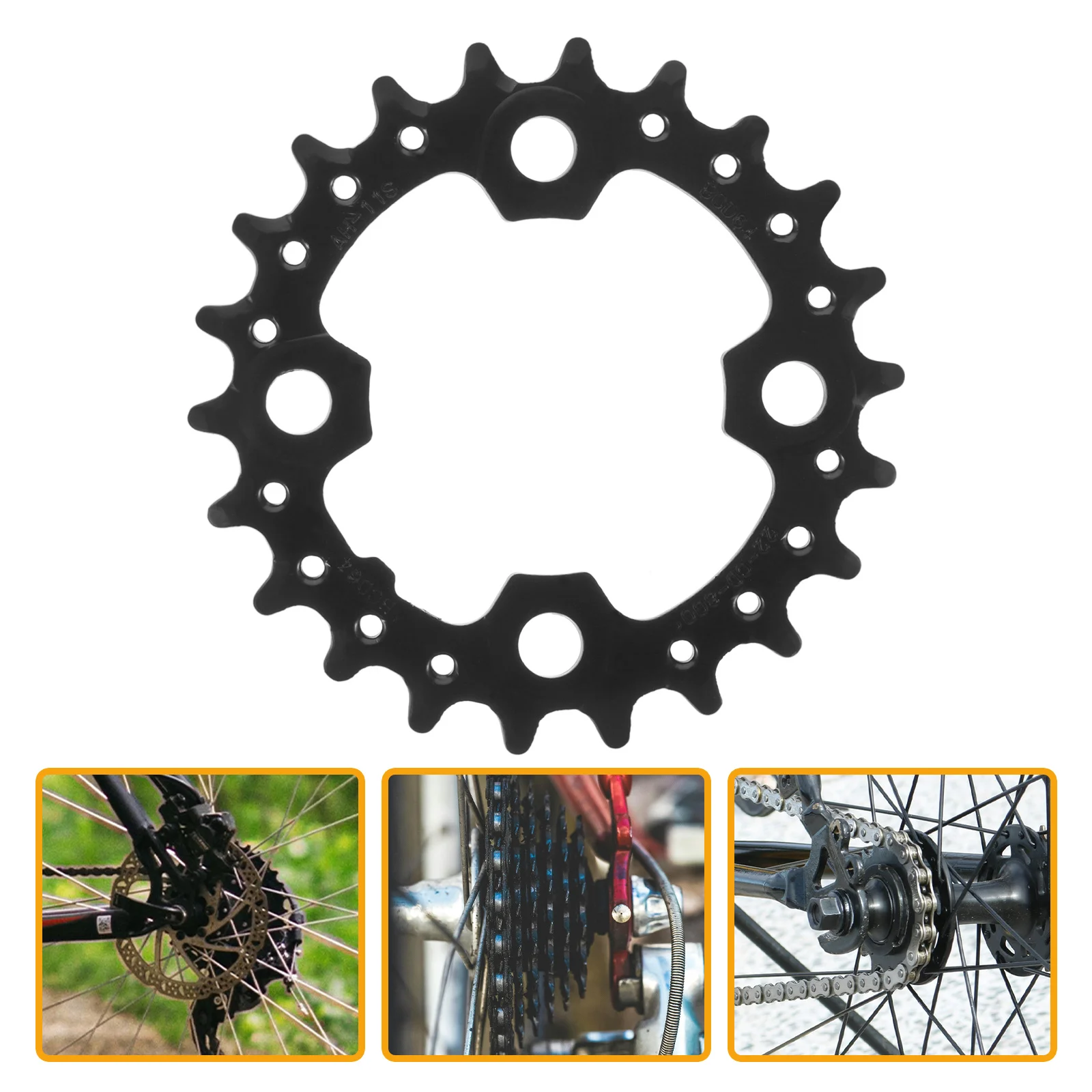 

Mountain Bike Chainring 22t Durable Sturdy Replacement Smoother Ride Bike Repair Crankset Disc Sturdy Chainring