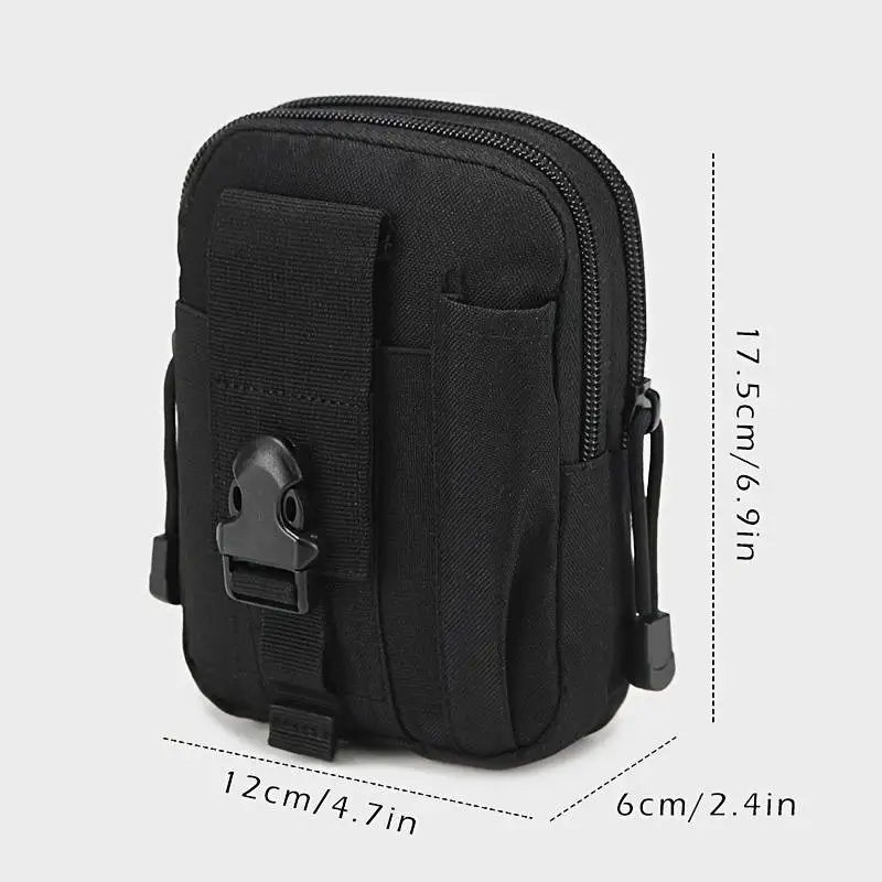 Tactical Waist Pouch Belt Phone Pouch Holster Waterproof Nylon Multifunction Casual Men Waist Bag Small Bag Outdoor Tactical Bag