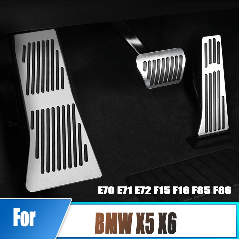 

Для BMW X5 X6 E70 E71 E72 F15 F16 F85 F86 комплект автомобильных педалей акселератора, тормозная педаль, подставка для педалей, аксессуары для украшения интерьера