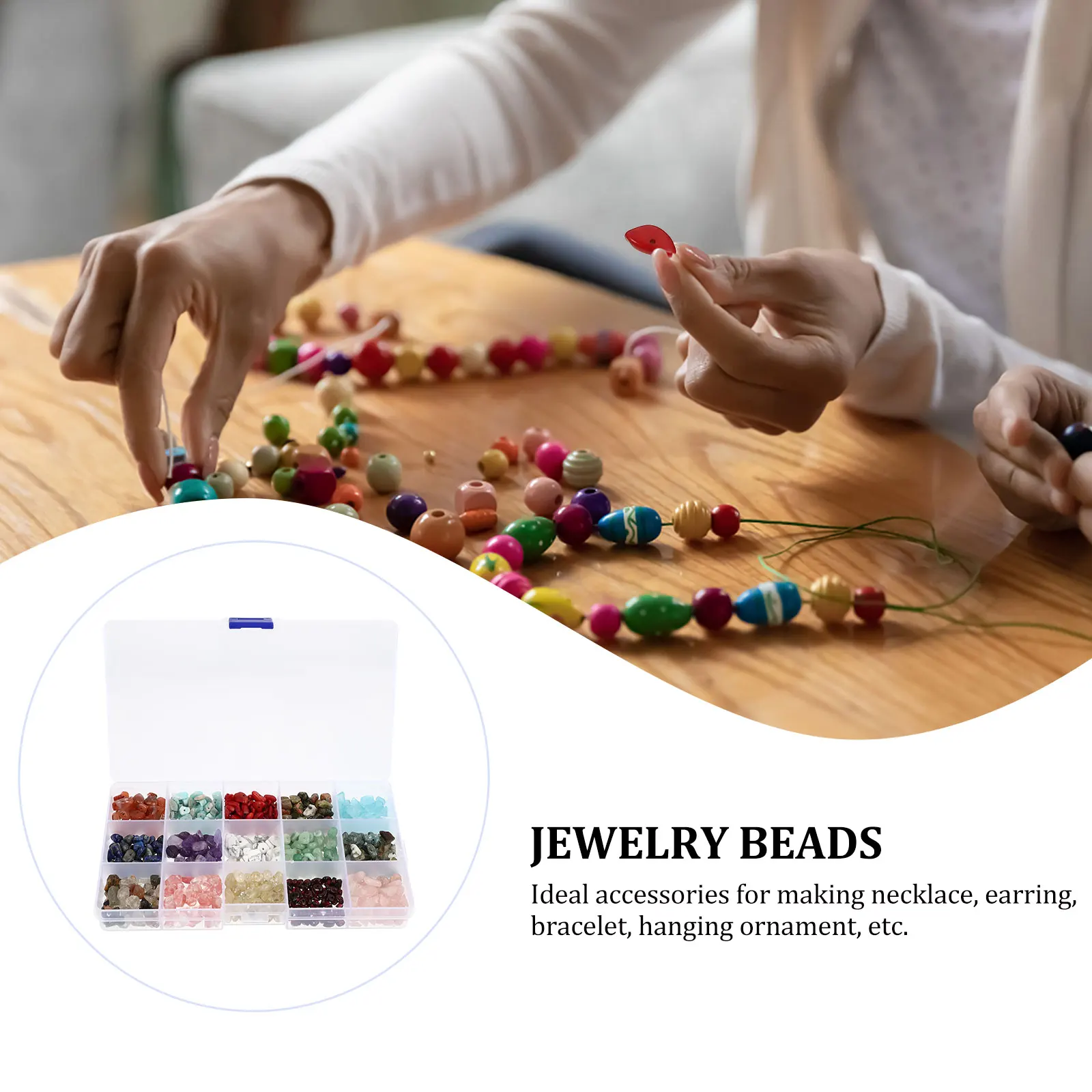 

1 Box Multicolored Chip Stone Beads Natural Crystal Agate Loose Stones For Bracelet Necklace Diy Jewelry Making Real Beads Kids