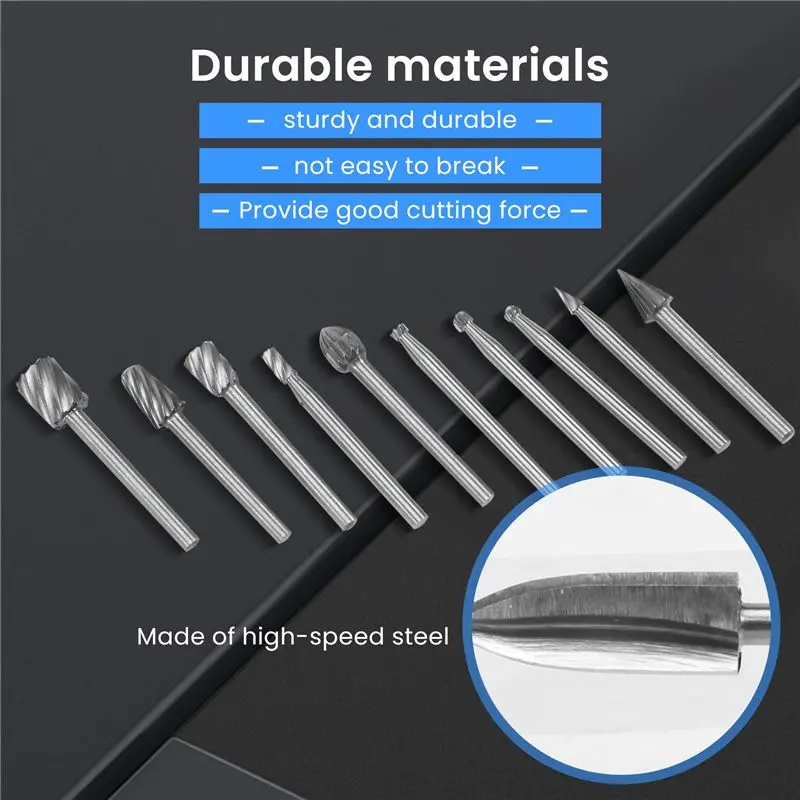 A36T-15 Pieces Wood Carving And Engraving Drill Bit Set, Engraving Drill Accessories Bit For DIY Wood Crafts Supplies