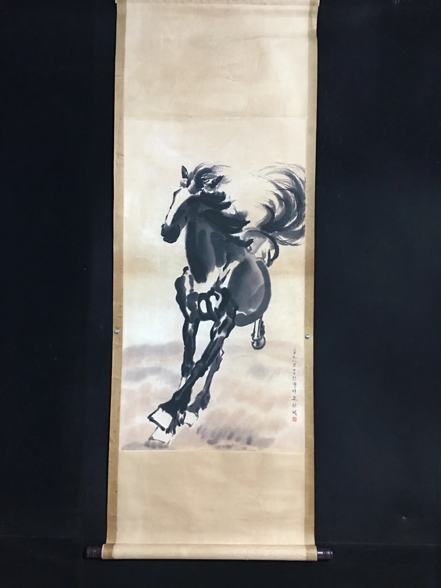 

Ручная роспись китайских картин, изображение Galloping Horse, бесплатная доставка, # 202501 -317