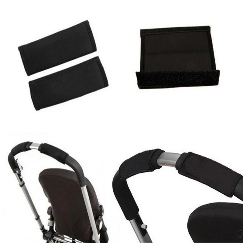 2pcs Baby Pram Handle Cover Cart Stroller Accessories Pushchair Stroller Armrest Case Protective Cover Sleeve Baby Car Protector