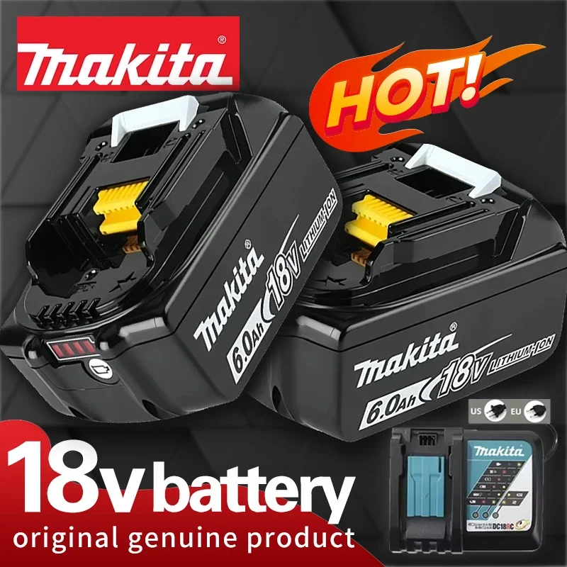 Asli untuk makita baterai 18 v 6Ah BL1850B baterai pengganti Li-ion BL1850 BL1860B BL1860 BL1840B BL1830B BL1830 LXT-400 RU