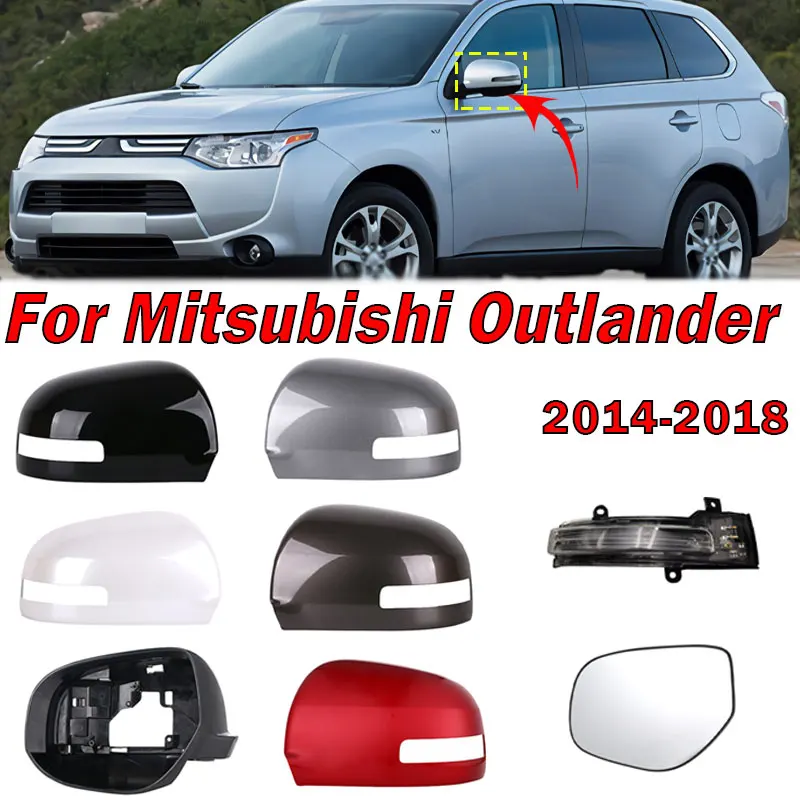 Akcesoria samochodowe do Mitsubishi Outlander 2014-2018 wyświetlacz tyłu samochodu lustrzane osłony lampka kierunkowskazu obudowa obudowa etui pokrywa soczewki