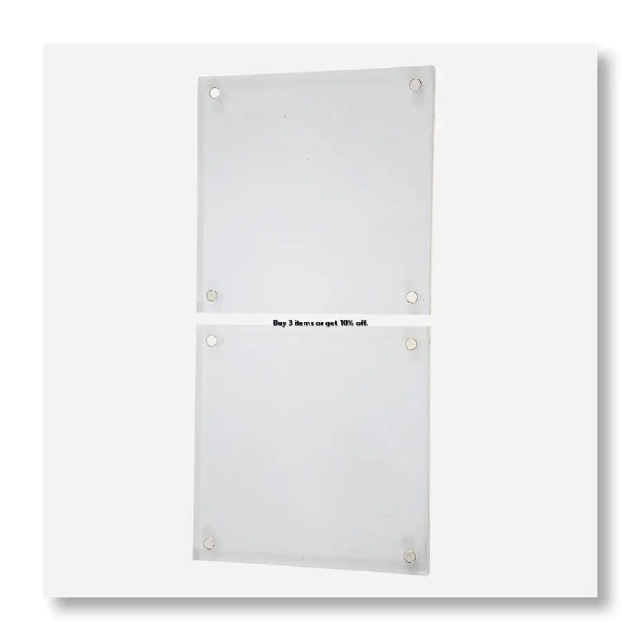 Cadre photo magnétique en acrylique transparent durable pour conserver de beaux souvenirs 10X10cm