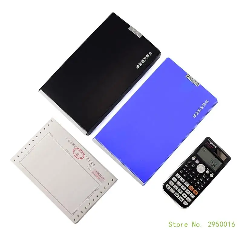 2Pieces Receipt Folder Small File Receipt Box Plastic Receipt Box Ticket Holder Check Folder Hold 350 Sheets