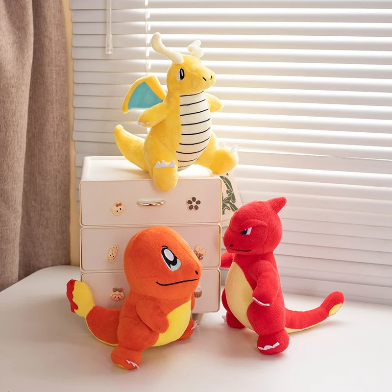 Peluches de Pokémon para niños, Pikachu, Dragonite, Charmander, Charmeleon, colección de pasatiempos, regalos de Navidad y cumpleaños