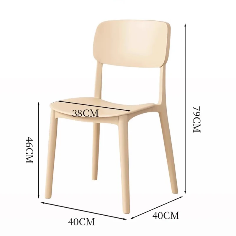 Plastic Modern Dining Chairs White Kitchen Home Bedroom Dining Chairs European Trendy Sillas De Comedor Furniture Decoration