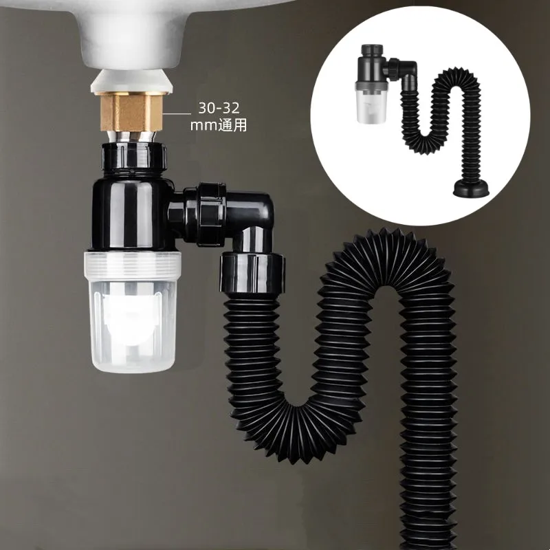 Sink Deodorant Launch Pipeline Universal Sink Drain Pipes Washbasin Drainage Hose Sewer Pipe for Bathroom Kitchen Accessories