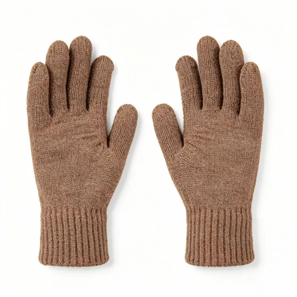 Winter Thermal Beanie Scarf And Touchscreen Gloves Set For Men Thickened Knit Gear For Outdoor Sport Daily Wear