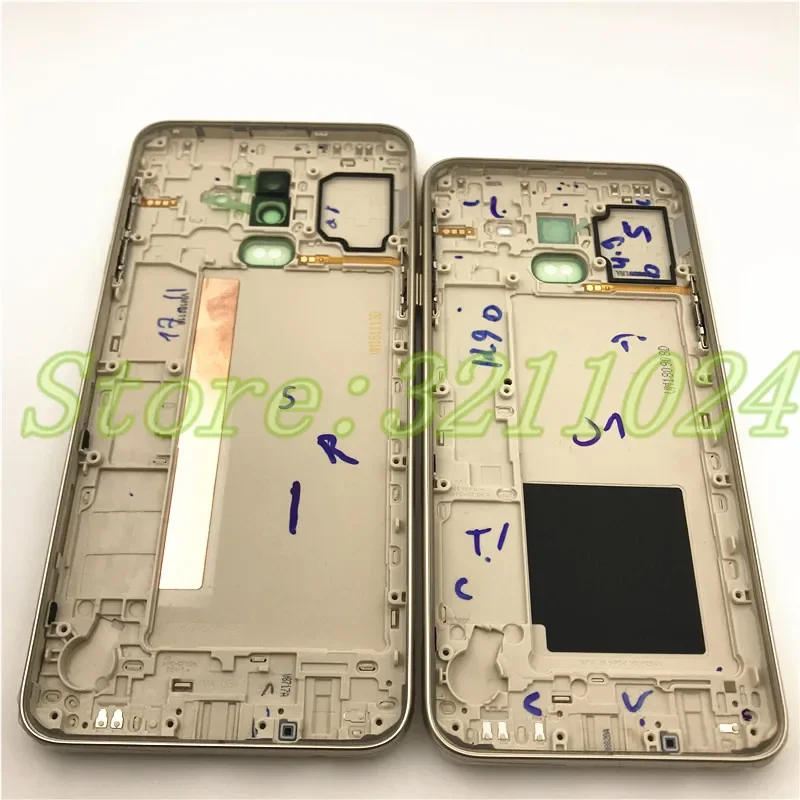 For Samsung Galaxy J6 J600 J600F J8 J800 J800F 2018 Battery Door Back Cover Housing +With Side key button