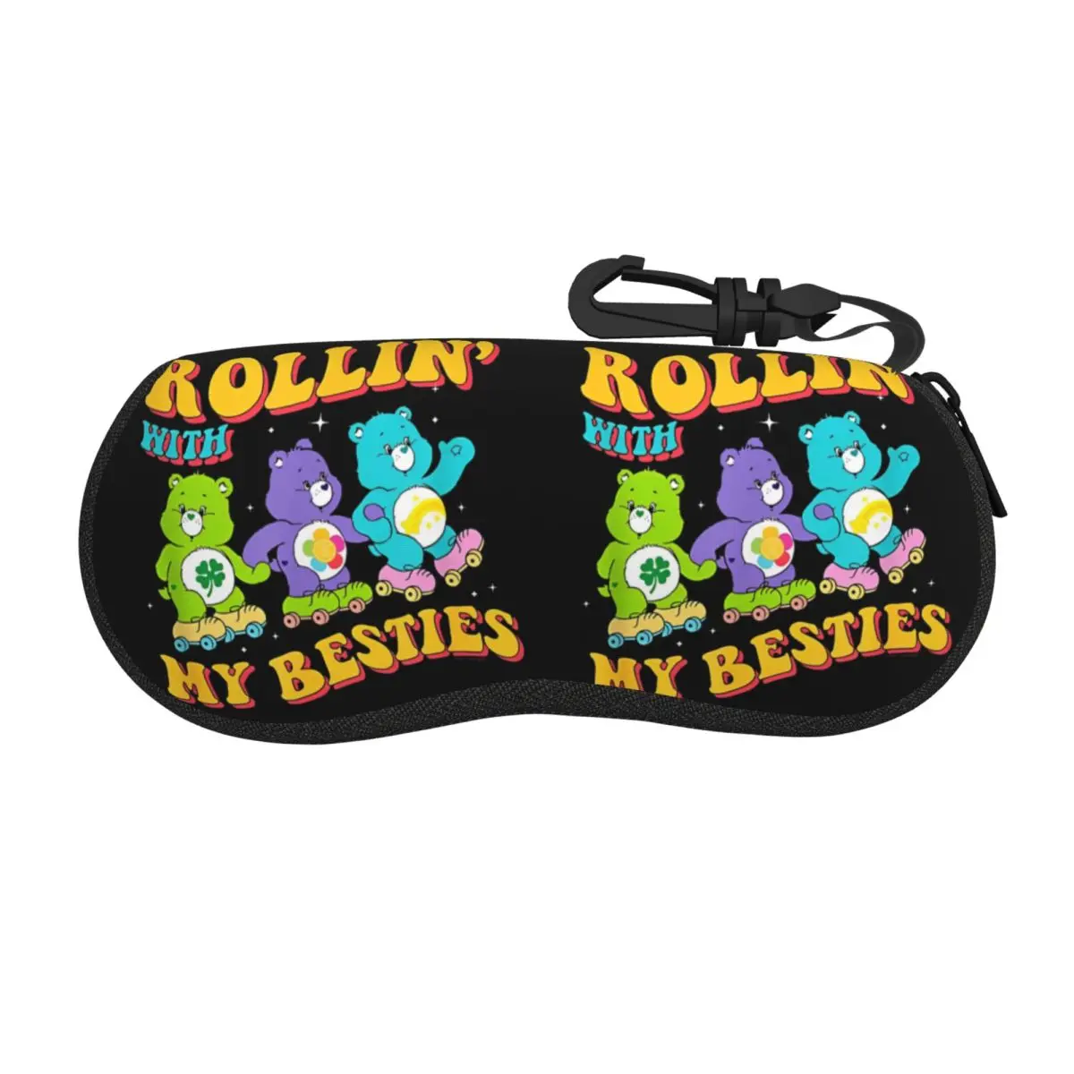 

Care Bears Rollin' With My Besties Vintage Skating Trio Glasses Case Portable Box Reading Storage Box Office Eyeglasses Box