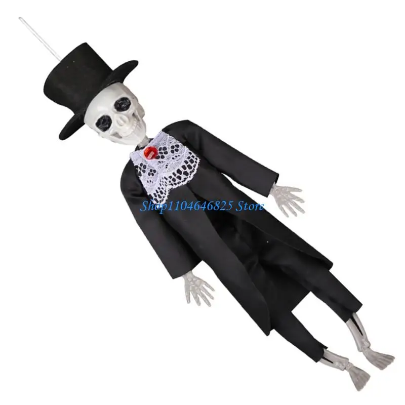 Realistic Skeleton Bride/Groom Hanging Ornament Halloween Decorations for Garden