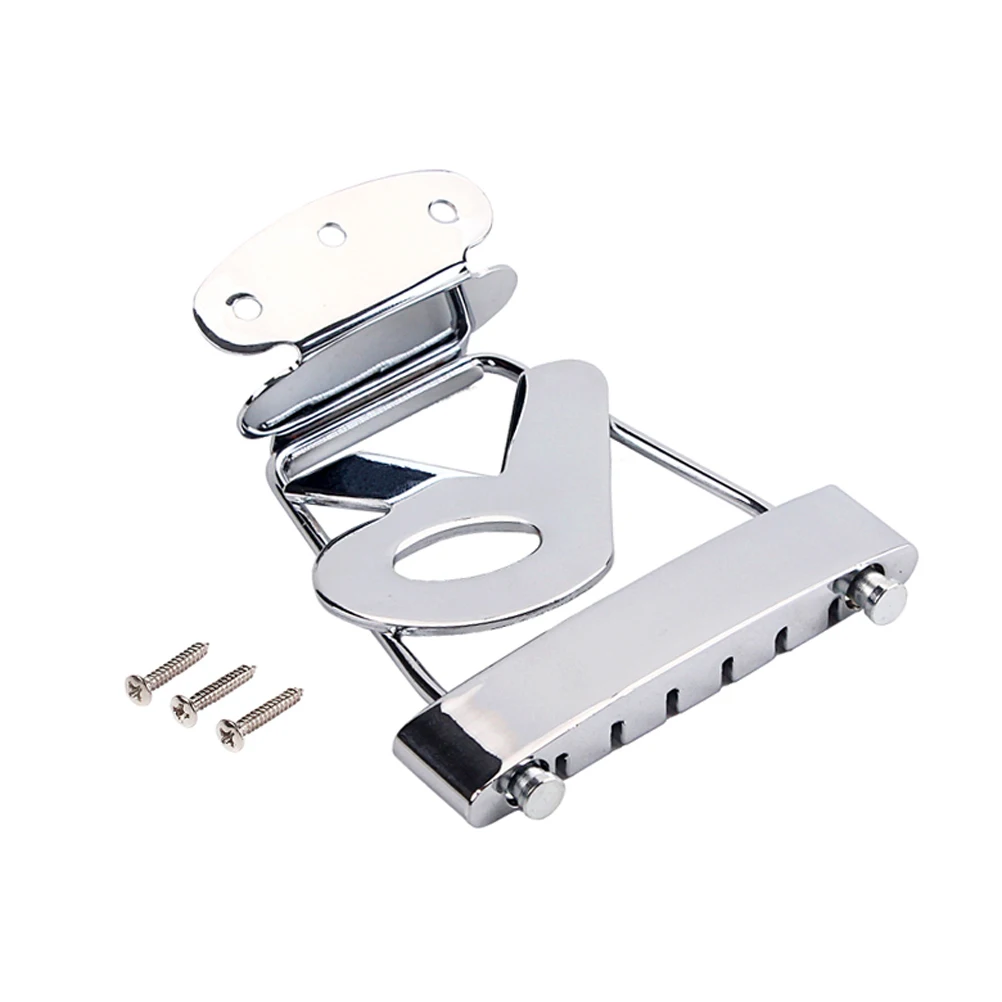 

Guitar Accessories Jazz Bridge Saddles Fixed Rubber Semi Hollow Tailpiece Replacement