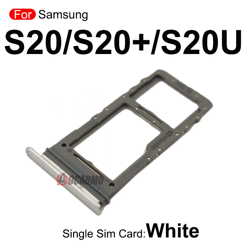 For Samsung Galaxy S20 Ultra Sim Card S20+ S20 Plus Single & Dual Sim Tray MicroSD Holder Nano Slot Replacement Part