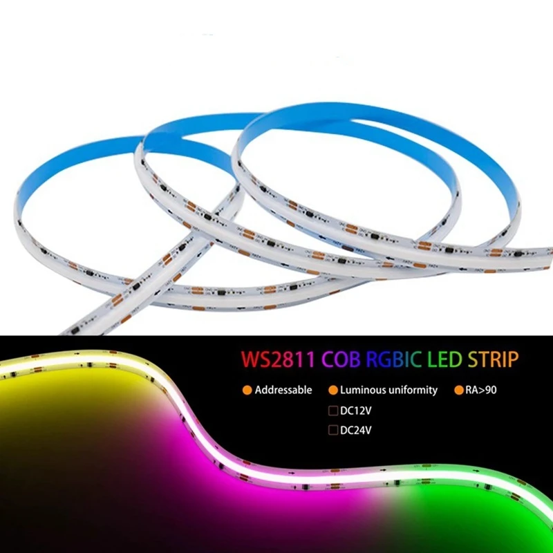 

5M 16.5FT 12V 24V RGB COB light strip Meteor Shower Indoor Party Wedding Christmas Decoration