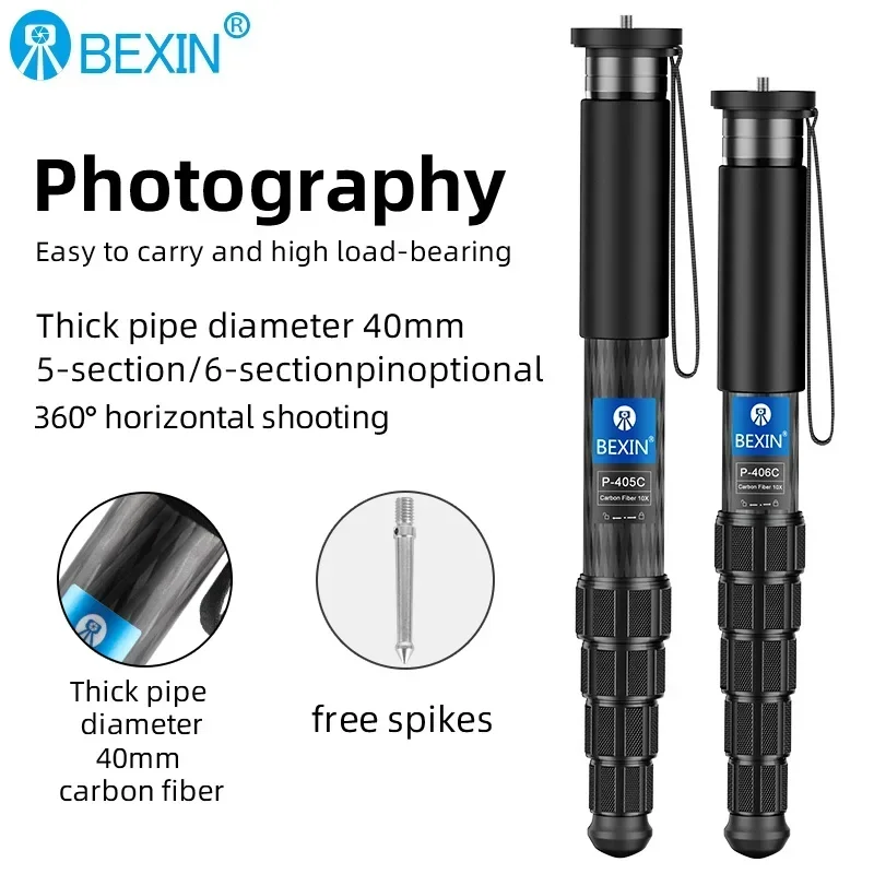 Monopod z kamerą z włókna węglowego strzelanie podróżne monopod telefon komórkowy uchwyt do selfie na żywo chowany przenośny monopod interfejs 1/4