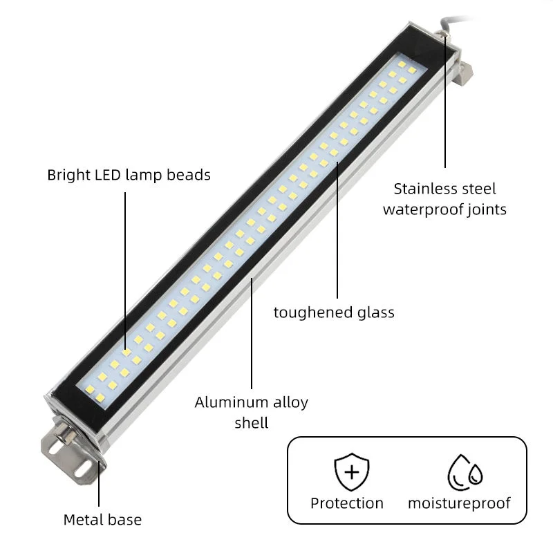 100-230V/24V Workshop Lathe Working Lights industrial CNC Machine Tool Work Light Waterproof Sewing lighting Aluminum Alloy Lamp