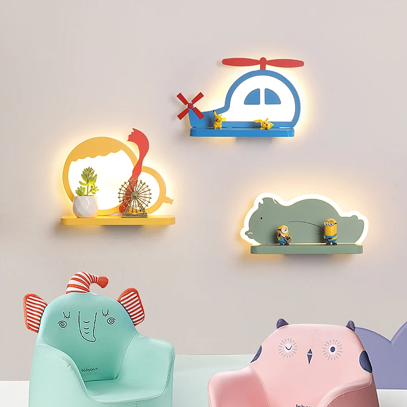 

Modern Wall Sconce Lights lamp for bedside Corridor Bedroom Living room Creative Cartoon Sconce Wall lamp for Kids baby room