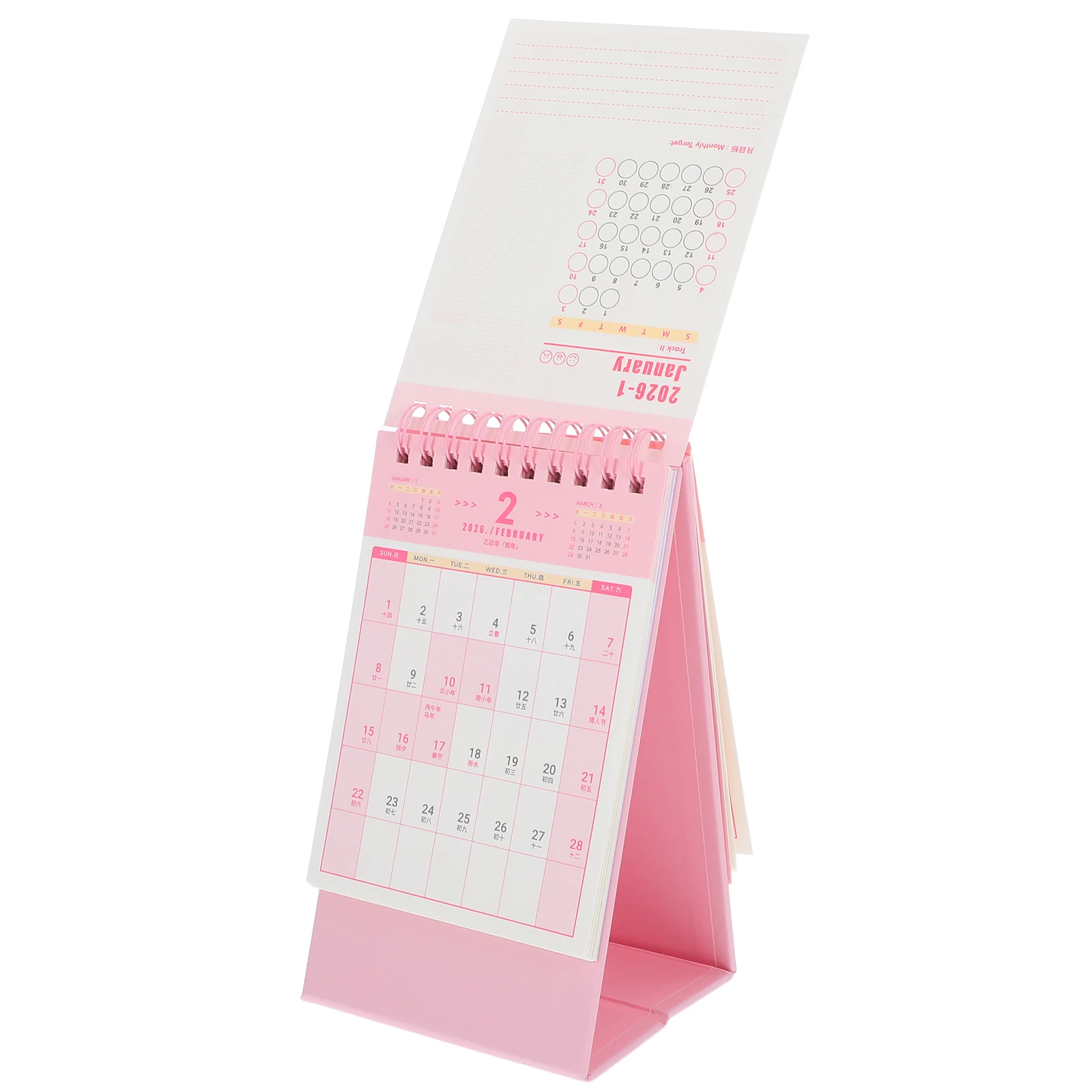 

Настольный календарь на 2026 год, ультратонкий, с подставкой, для записей, портативный, для организации офиса