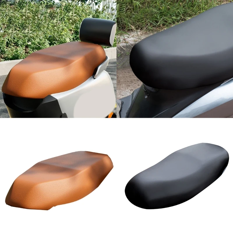 

Universal Motorcycle Seat Cover Four Season PU Leather Seat Protector Cushion Cover Waterproof Sunscreen Elastic Seat Cushion