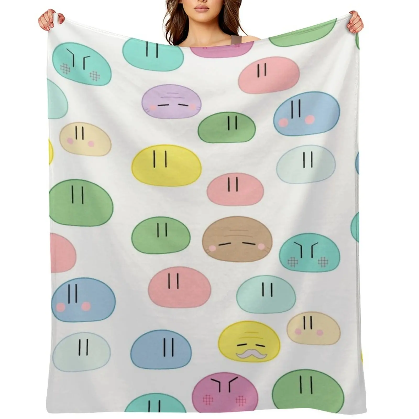 

Dango Daikazoku - The Big Dango Family Throw Blanket Flannels Thin Designers Summer Blankets