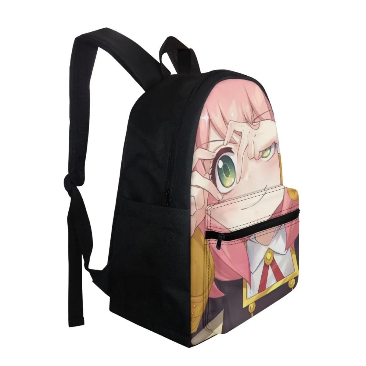 FORUDESIGNS Anya Anime Schoolbags Cute Fashionable Book Bag Spy X Family Printed Backpacks Multi-Pocket Zipper Design Knapsack