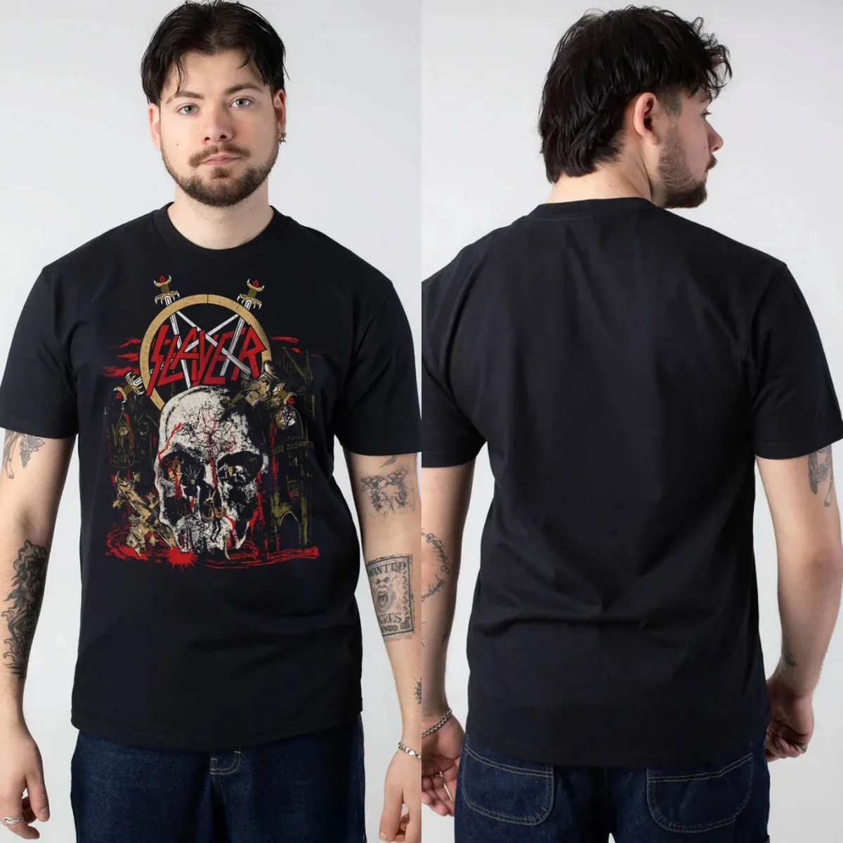 Rare Slayer Graphic Cotton T-shirt Unisex Summer Short Sleeve Fashion Brand Tee Luxury Casual Vintage Tees