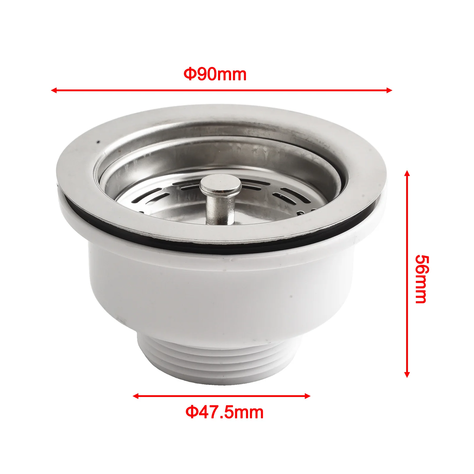 効果的に詰まりを防ぐ-90mm-ステンレス製シンクストレーナーは、キッチン排水口の余った食べ物を捕まえるように設計されています
