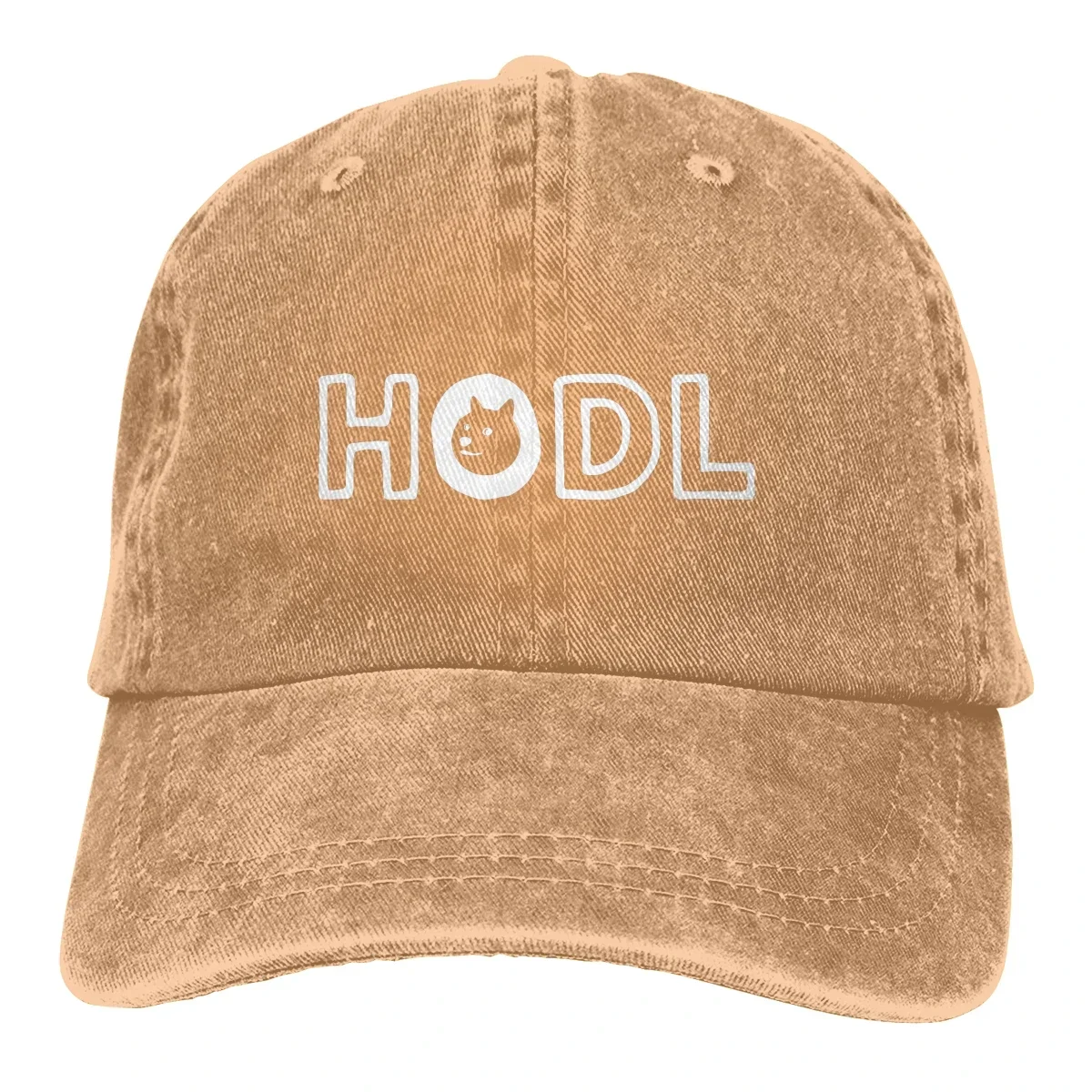Doge Hodl Weiße Baseballkappe Herren Hüte Damen Visierschutz Snapback Dogecoin Kryptowährung Miners Meme Caps