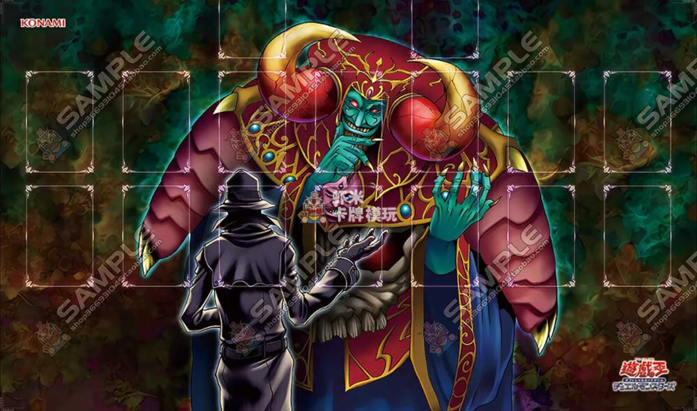 600x350mm Yu-Gi-Oh! Dark Ruler Ha Des Series 2mmStitched Edge Single Player Playmat Revived King Ha Des Board Game Card Mat Gift view 3