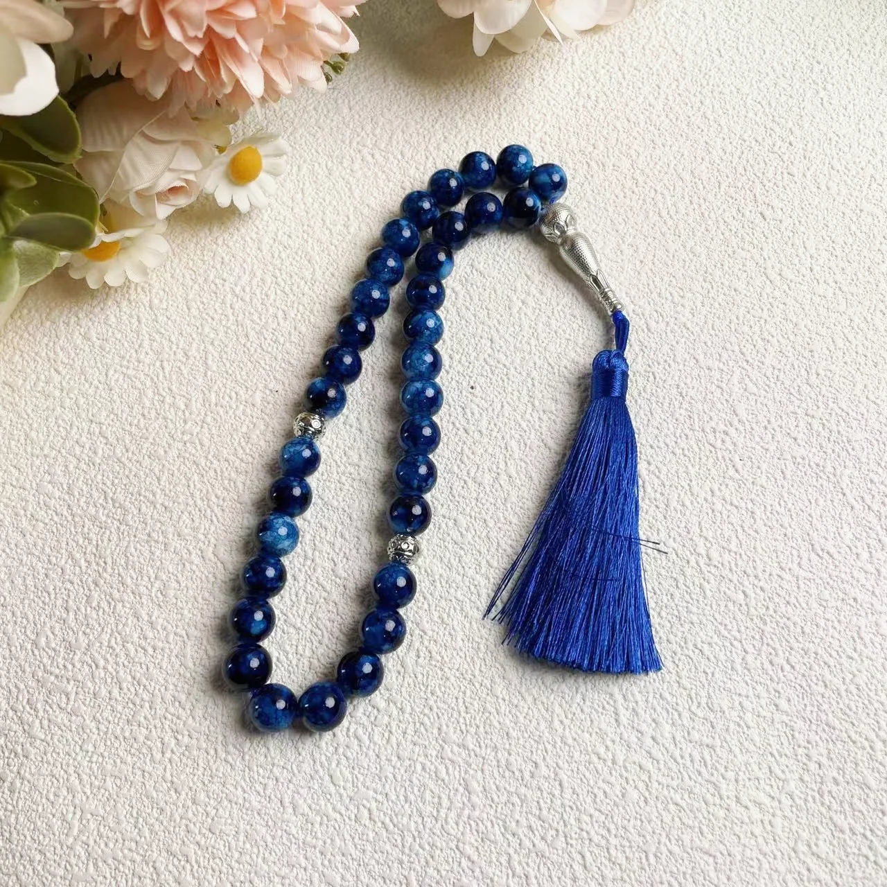 11 Stands 10mm Muslim 33 Prayer Beads Islamic Allah Prayer Rosary Tesbih Islam for Women Men Festival Beads Tassel Bracelet Gift