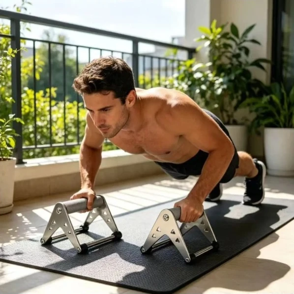 Stainless Steel H‑Shape Push‑Up Stand Household Plank Flat Support Training Portable Home Body Building Sports Fitness Gear