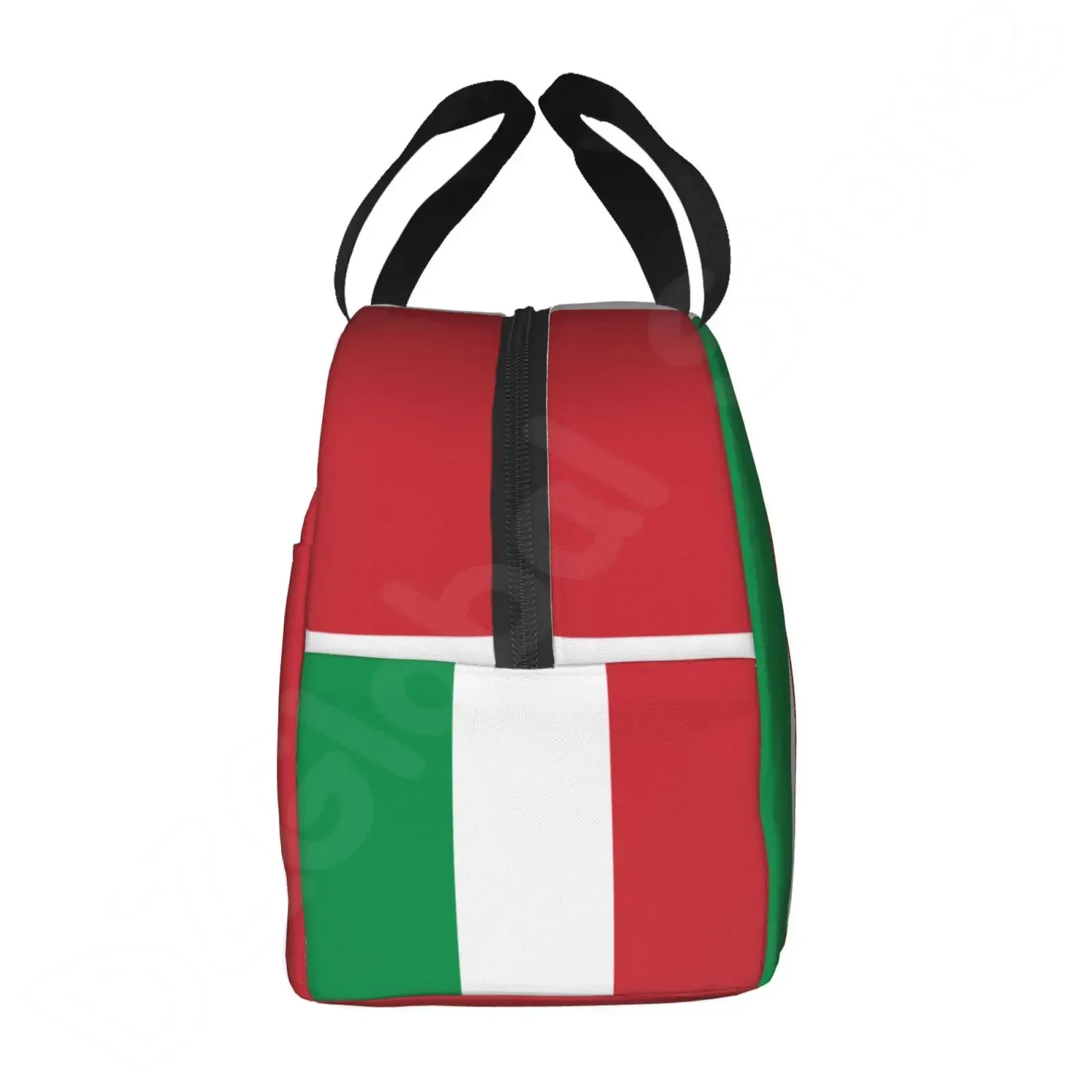 Italian Flag Print Thermal Lunch Bag Insulated Lunch Box for Women Men Kids Bento Bag for Outdoor Picnic Work Office Travel