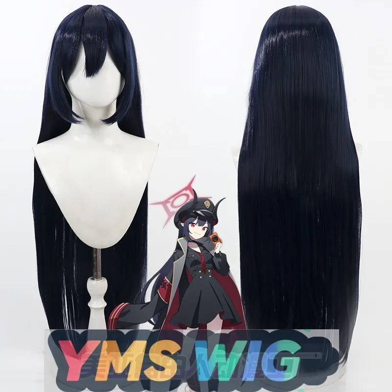 

【YMS WIG】Azure Files Motomiya Chiaki Cosplay Wig Dark Blue Scalp Style Long Hair Yuan Gong