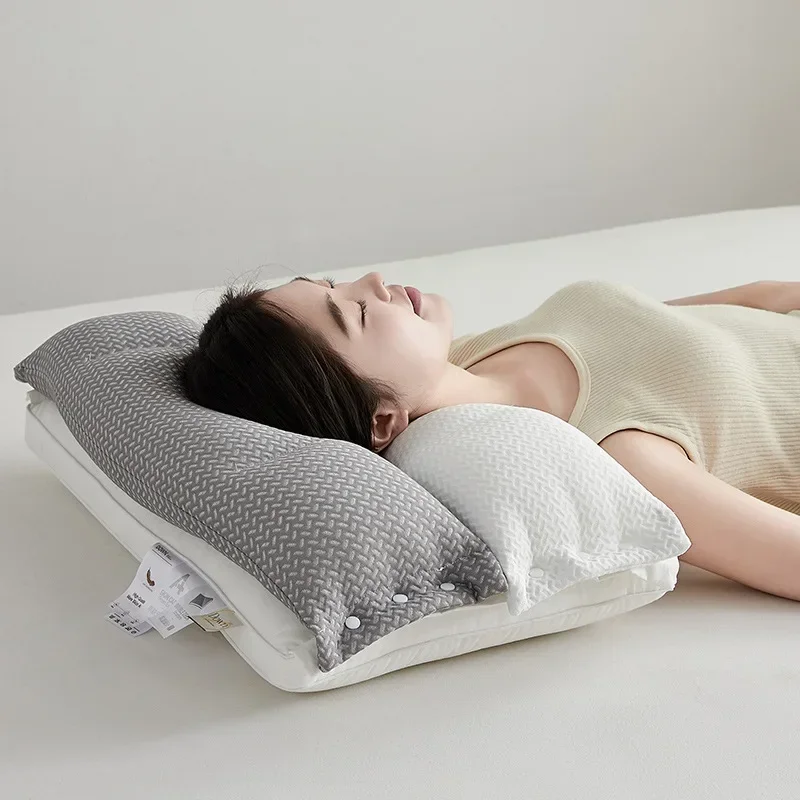 3-in-1 Pillow Core O-type Positioning Neck Protector Double Sound Sleeping Pillow Core 2-in-1 Power Traction Pillow