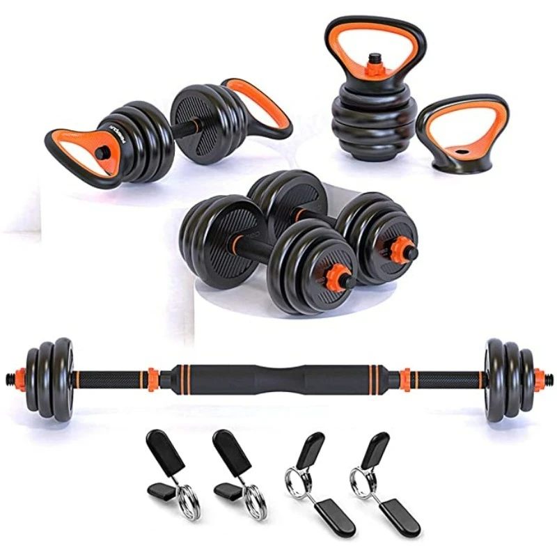 

Тренажер для дома: комбинированный набор для фитнеса (гантели, гиря, упоры для отжиманий), регулируемые свободные веса, хит продаж