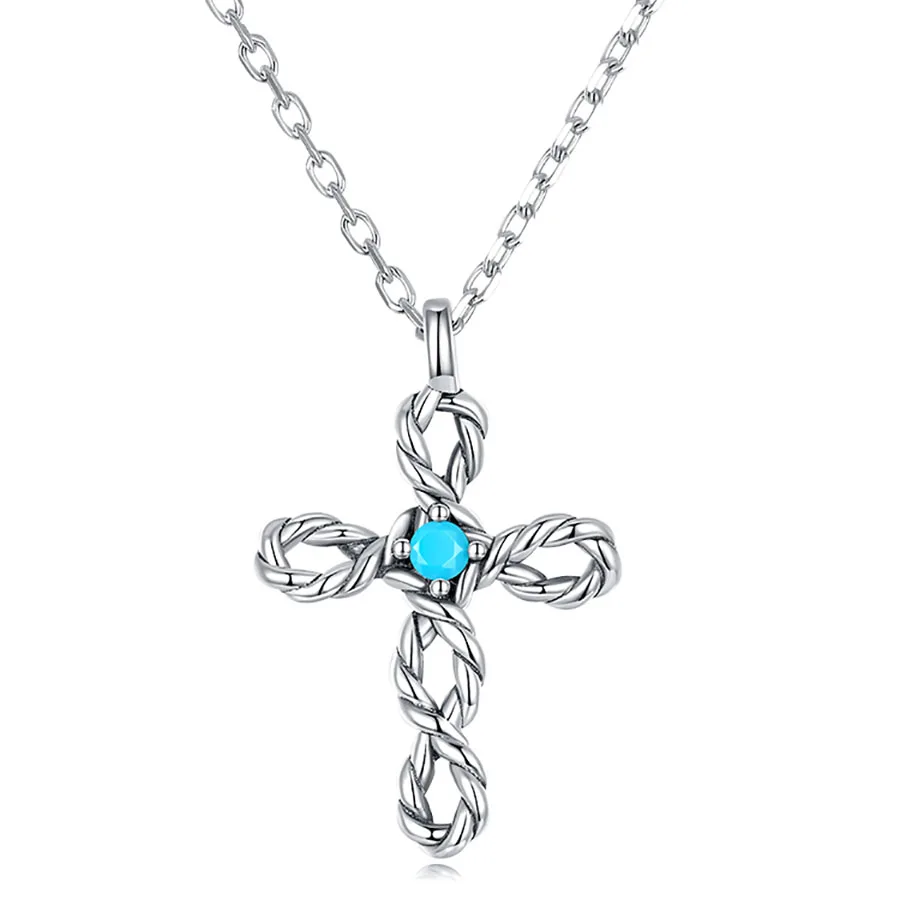 

2023 New Arrival Mini Cross Sign Necklace 925 Sterling Silver jewelry high quality Zircon trendy style Necklace jewelry