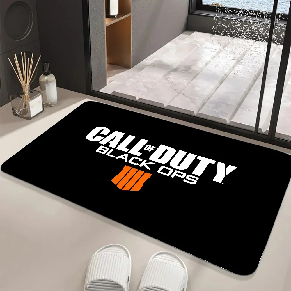 Logo Call Of Duty Black Ops Floor Mat Graphic Printed Flannel Doormats For Bathroom Kitchen Entrance Carpet Home Decor