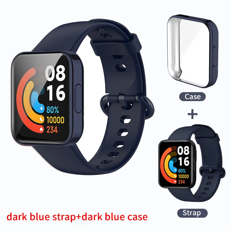 Strap + fall für Redmi Uhr 2 Lite Smart Band Schutzhülle Silikon Armband Armband Band für Redmi Watch2 Lite zubehör