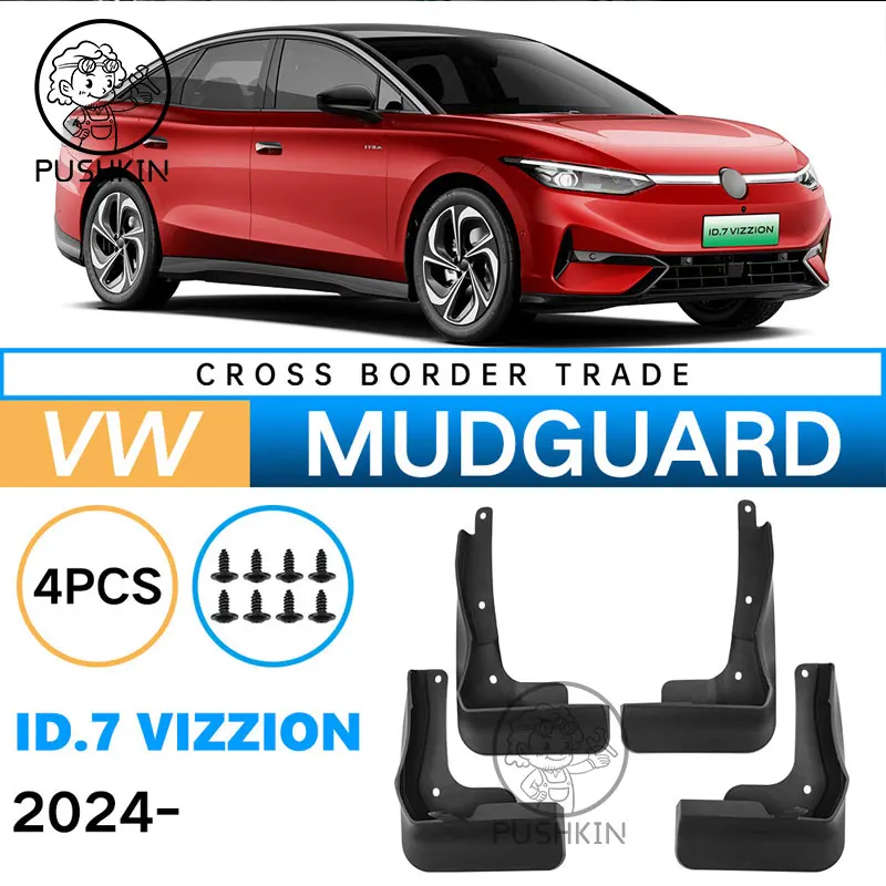 

For Volkswagen ID7 ID 7 2024 2025 Mud Flaps Car Splash Guards Fender Protector 4pcs Mudguards Accessories