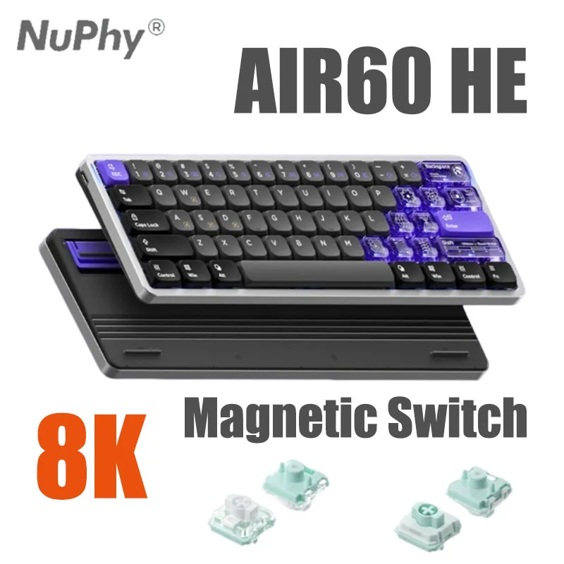 NuPhy Air60 HE Magnetic Keyboard Short Magnetic Switch Gaming Keyboard Rapid Trigger Low Latency Customized Esports Keyboards