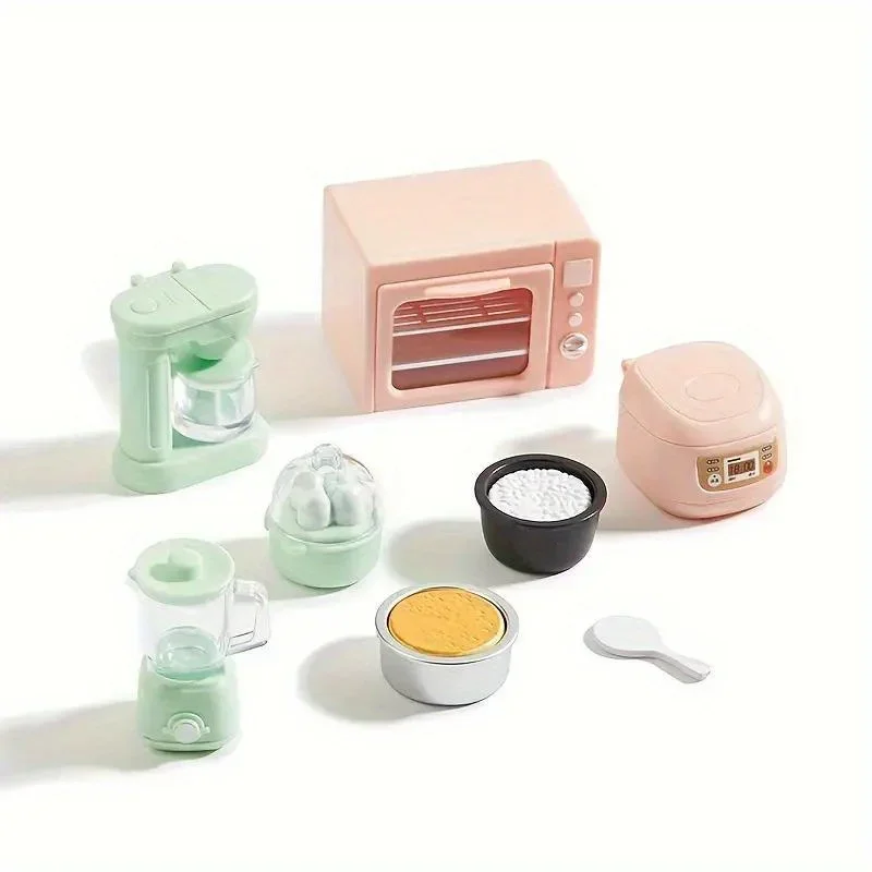 G1-schaal keukenset - realistische magnetron rijstkoker eierkoker sojamelkmaker met filter perfect speelhuis kinderspeelgoed