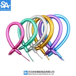 Shuai 'an Metallic Long Magic Balloon Birthday Party Wedding Decoration Making Modeling Opening Activities Fixing Supplies